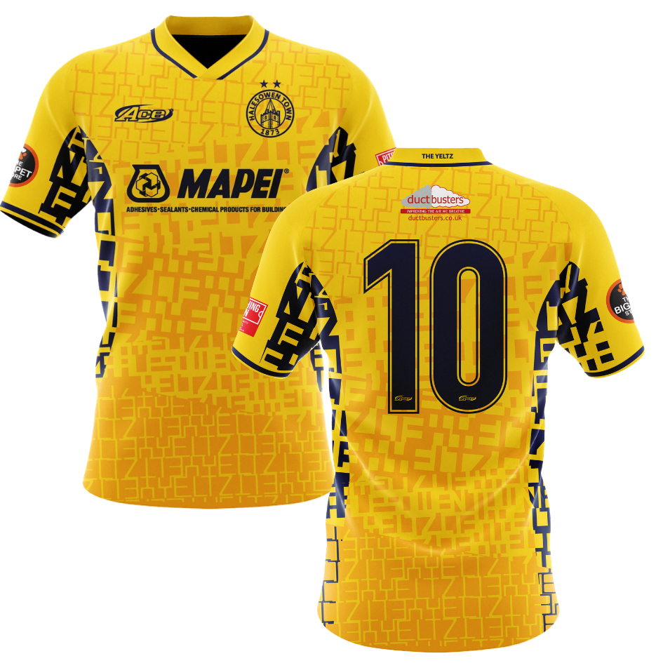 Yeltz Third Shirt for the 26/27 Season featuring striking fabric design, commemorative logo to chest. Sizes XSY to 6XL.